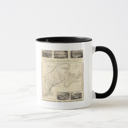 Map Boston and Maine Railroad Mug