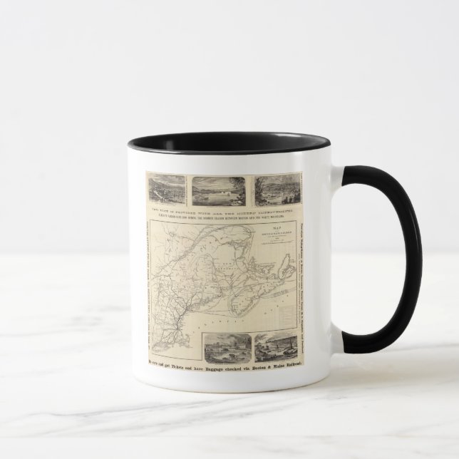 Map Boston and Maine Railroad Mug (Right)