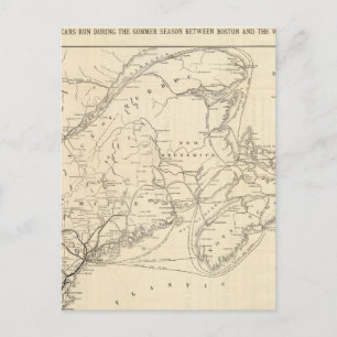 Map Boston and Maine Railroad Postcard