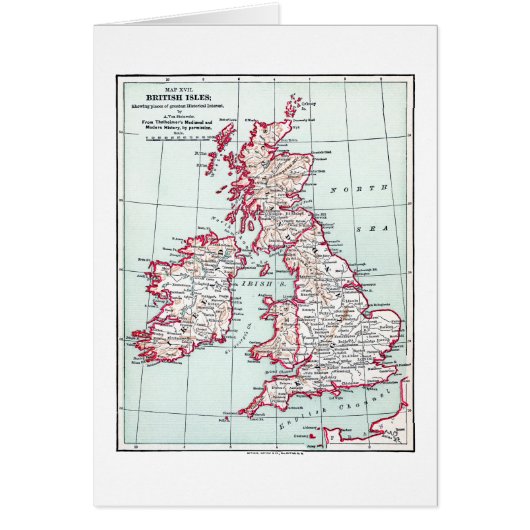 MAP: BRITISH ISLES, c1890 Cards (Front)