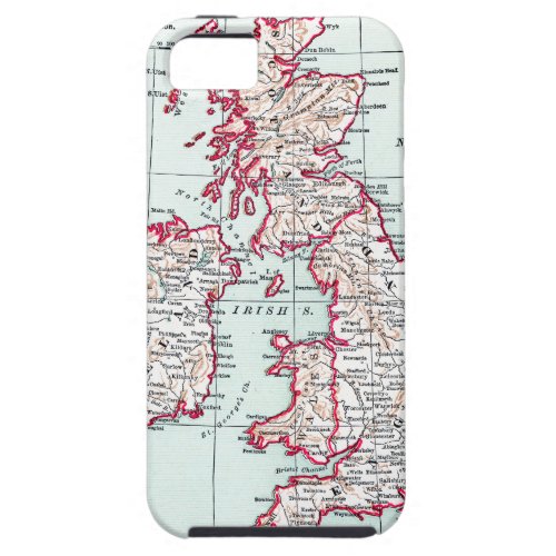 MAP BRITISH ISLES c1890 iPhone SE55s Case