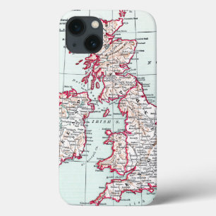 MAP: BRITISH ISLES, c1890 iPhone 13 Case