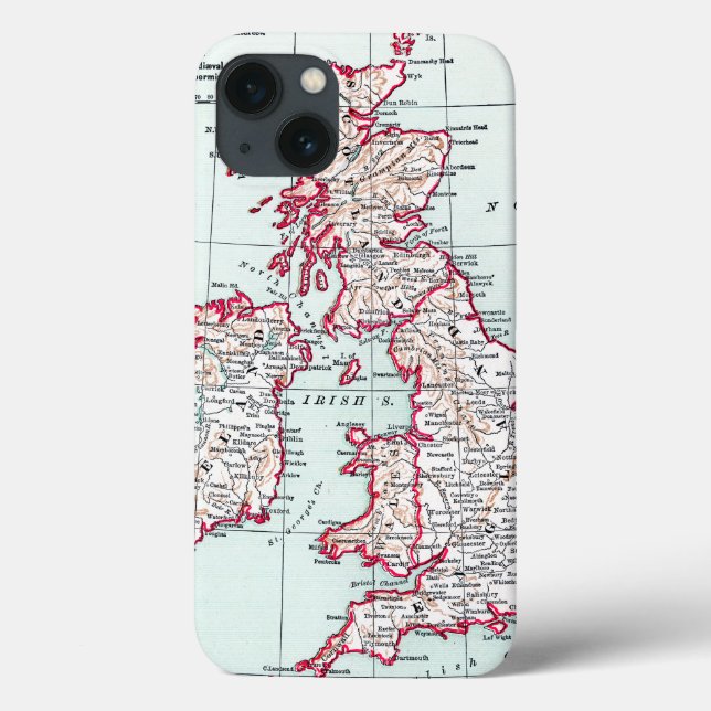 MAP: BRITISH ISLES, c1890 Case-Mate iPhone Case (Back)