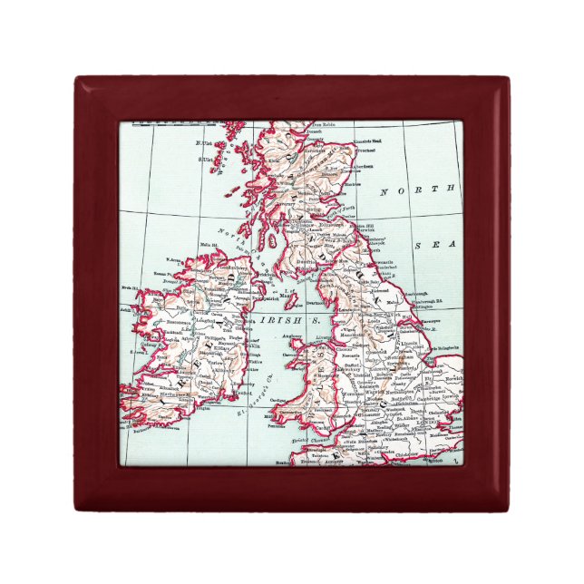 MAP: BRITISH ISLES, c1890 Gift Box (Front)