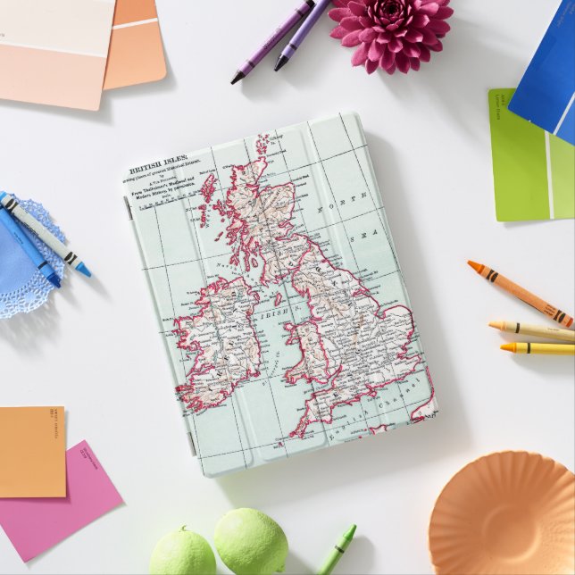 MAP: BRITISH ISLES, c1890 iPad Smart Cover (In Situ)