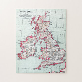 MAP: BRITISH ISLES, c1890 Jigsaw Puzzle