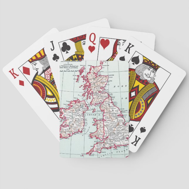 MAP: BRITISH ISLES, c1890 Poker Cards (Back)