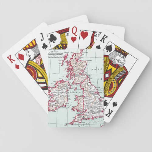 MAP BRITISH ISLES c1890 Poker Cards