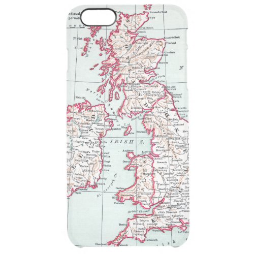 MAP BRITISH ISLES c1890 Clear iPhone 6 Plus Case