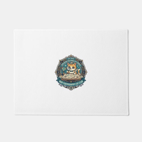 Map Cartography Cat Funny Cat Lover Design - Map C Doormat