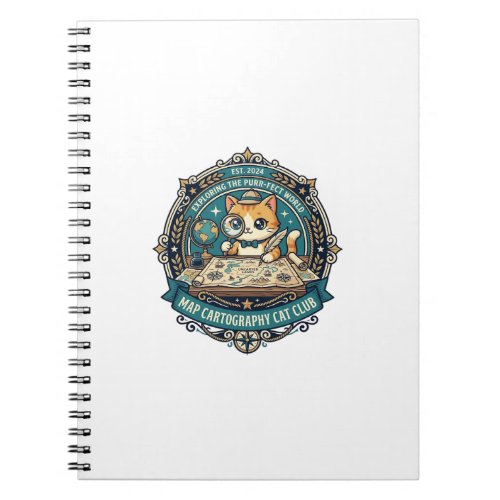 Map Cartography Cat Funny Cat Lover Design - Map C Notebook