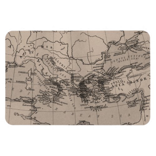 Map Cartography Geography Mediterranean Sea Magnet