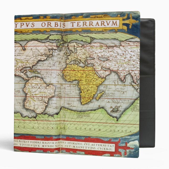 Map charting Sir Francis Drake's 3 Ring Binder (Front/Inside)