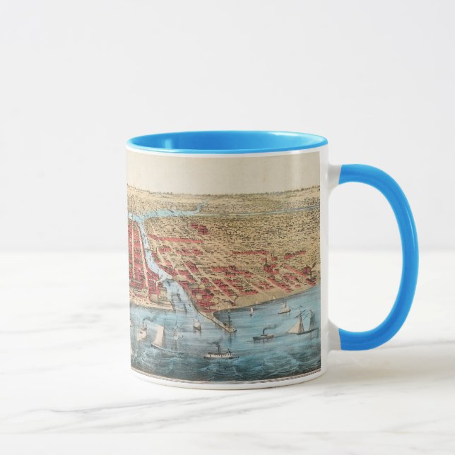 MAP: CHICAGO, c1857 Mug (Right)