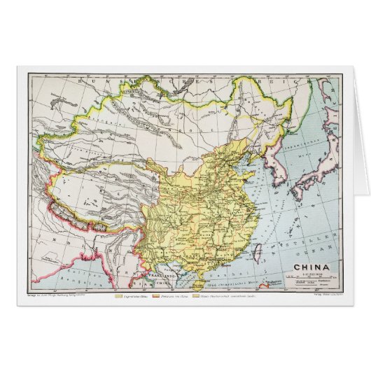 MAP: CHINA, 1910 CARDS (Front Horizontal)