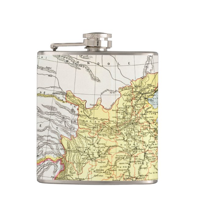 MAP: CHINA, 1910 FLASK (Front)