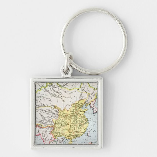 MAP: CHINA, 1910 KEYCHAIN (Front)