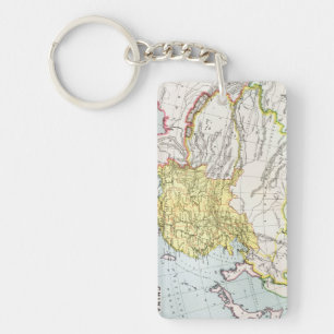 MAP: CHINA, 1910 KEYCHAIN