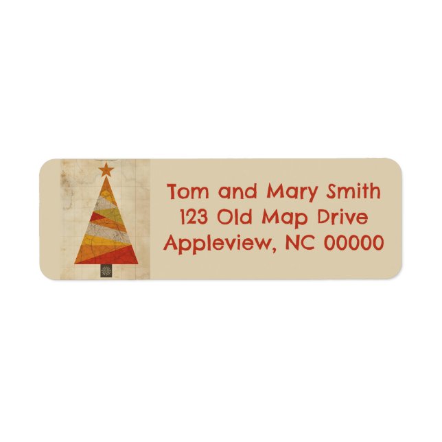 Map Christmas Tree label (Front)