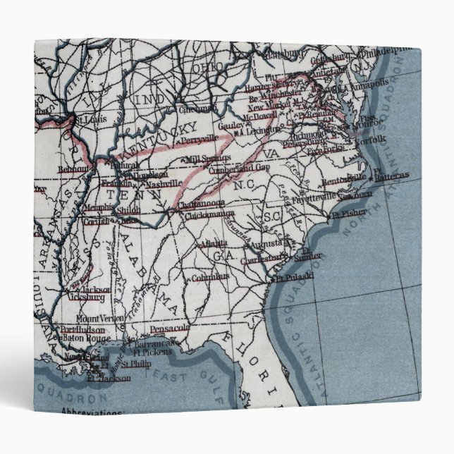 MAP: CIVIL WAR, 1861 3 RING BINDER (Front/Spine)