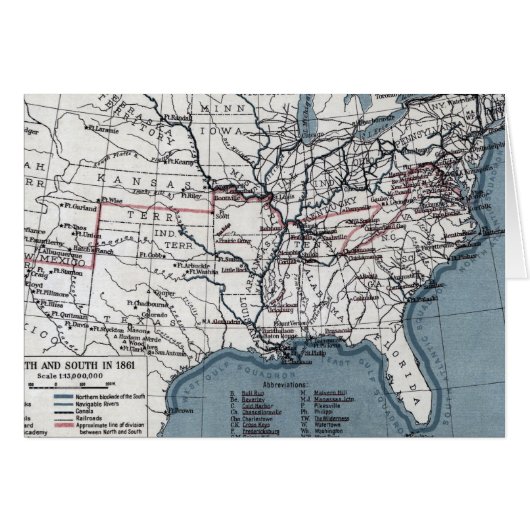 MAP: CIVIL WAR, 1861 CARDS (Front Horizontal)