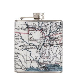 MAP: CIVIL WAR, 1861 FLASK