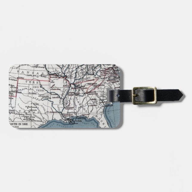 MAP: CIVIL WAR, 1861 LUGGAGE TAG (Front Horizontal)