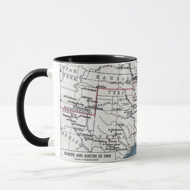 MAP: CIVIL WAR, 1861 MUG (Left)