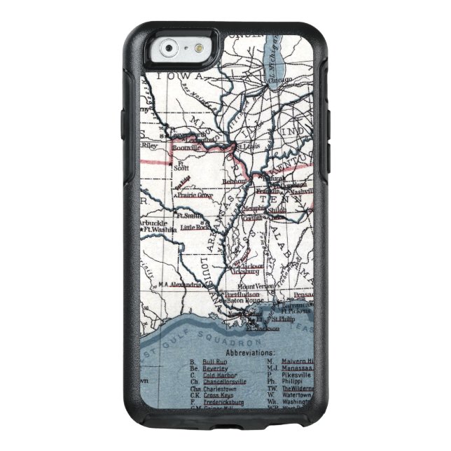 MAP: CIVIL WAR, 1861 OTTERBOX iPhone CASE (Back)