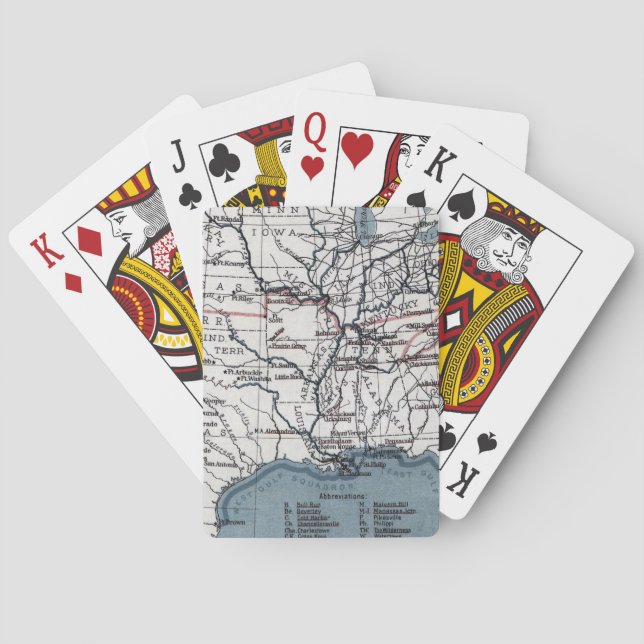 MAP: CIVIL WAR, 1861 POKER CARDS (Back)