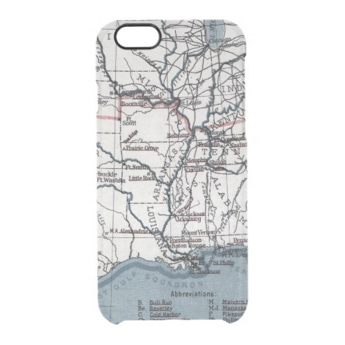 MAP CIVIL WAR 1861 CLEAR iPhone 66S CASE