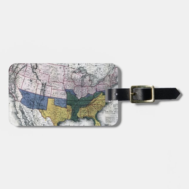 MAP: CIVIL WAR, 1864 LUGGAGE TAG (Front Horizontal)