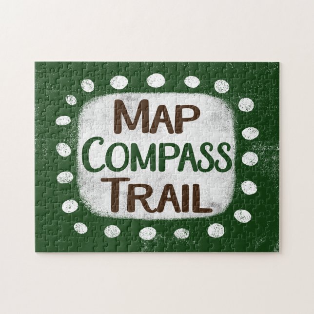 Map Compass Trail Jigsaw Puzzle (Horizontal)