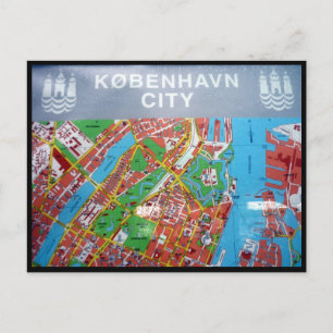 map copenhagen postcard