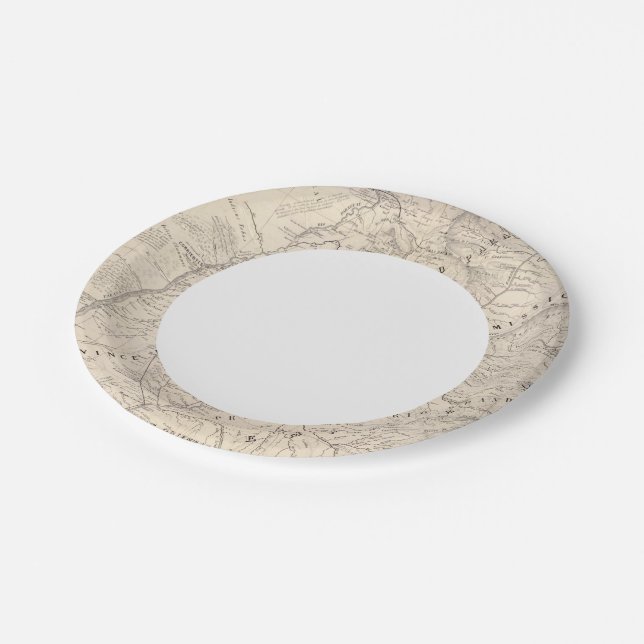 Map, Corrientes Prov, Terr Mission Paper Plates (Angled)