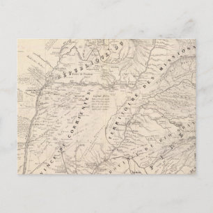 Map, Corrientes Prov, Terr Mission Postcard