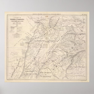 Map, Corrientes Prov, Terr Mission Poster