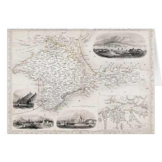 MAP: CRIMEA, c1855 Cards (Front Horizontal)