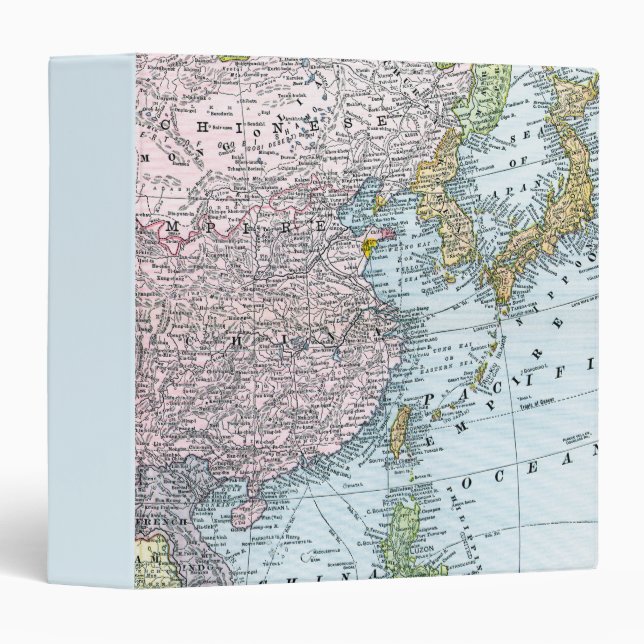 MAP: EAST ASIA, 1907 3 RING BINDER (Front/Spine)