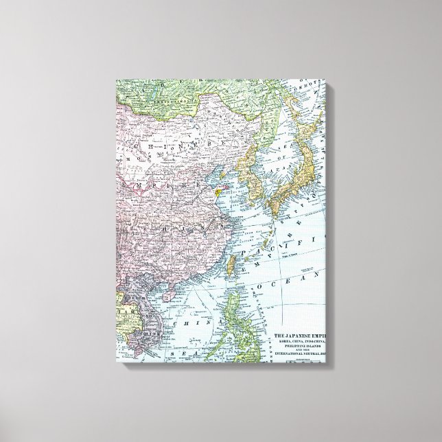MAP: EAST ASIA, 1907 CANVAS PRINT (Front)