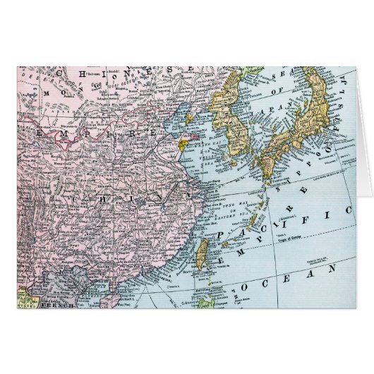 MAP: EAST ASIA, 1907 CARDS (Front Horizontal)