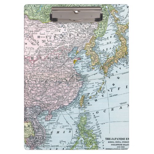 MAP EAST ASIA 1907 CLIPBOARD