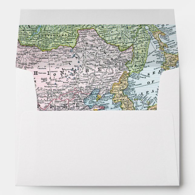MAP: EAST ASIA, 1907 ENVELOPE (Back (Bottom))