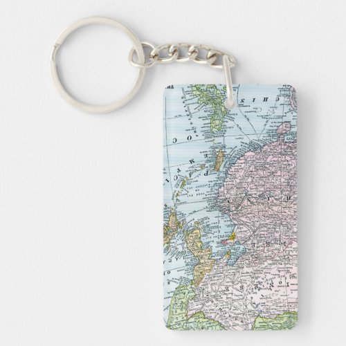 MAP EAST ASIA 1907 KEYCHAIN