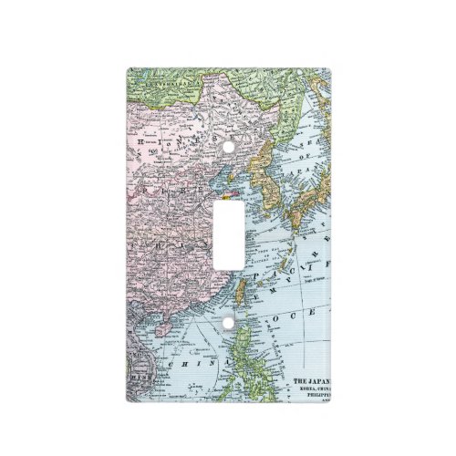 MAP EAST ASIA 1907 LIGHT SWITCH COVER