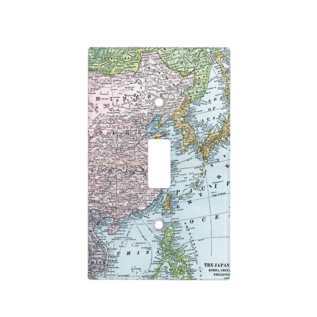 MAP: EAST ASIA, 1907 LIGHT SWITCH COVER (Front)