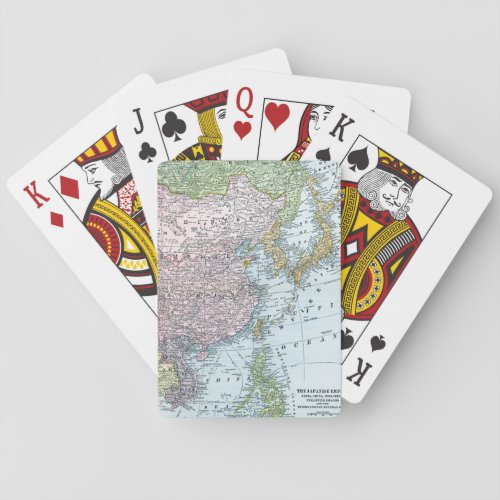 MAP EAST ASIA 1907 POKER CARDS