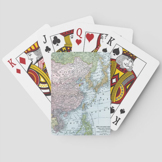 MAP: EAST ASIA, 1907 POKER CARDS (Back)