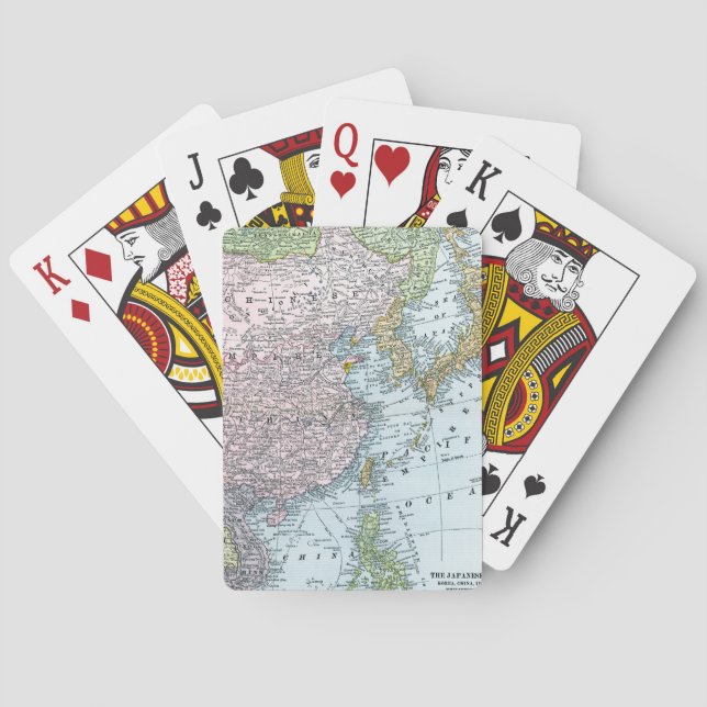 MAP: EAST ASIA, 1907 POKER CARDS (Back)