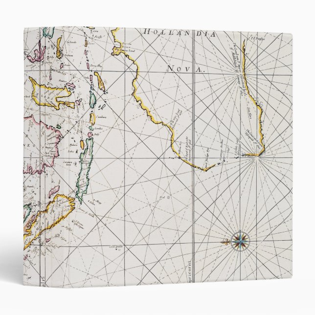 MAP: EAST INDIES, 1670 3 RING BINDER (Front/Spine)